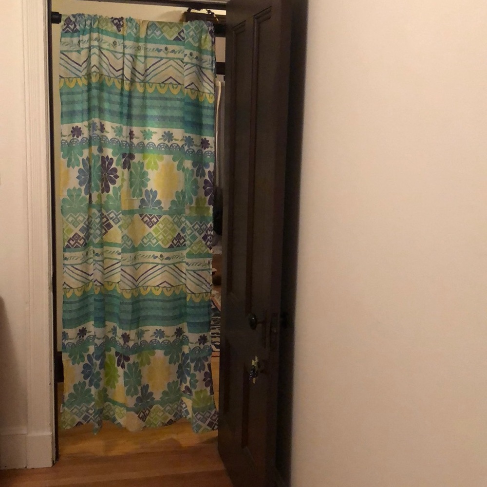 Three full length urban outfitter curtains